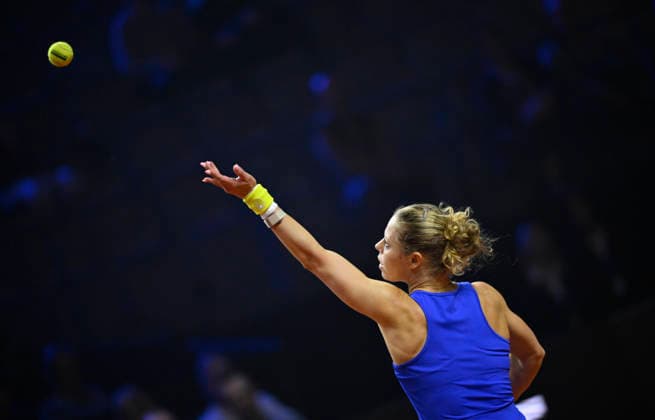 Laura Siegemund GER Action Serve Tennis Womens Porsche Cup Porsche Tennis Grand Prix GP Stuttgart 2026 Porsche Arena 11 19 04 2026 DFL REGULATIONS PROHIBIT ANY USE OF PHOTOGRAPHS AS IMAGE SEQUENCES AND OR QUASI VIDEO Tennis Womens Porsche Cup Porsche Tennis Grand Prix GP Stuttgart 2026