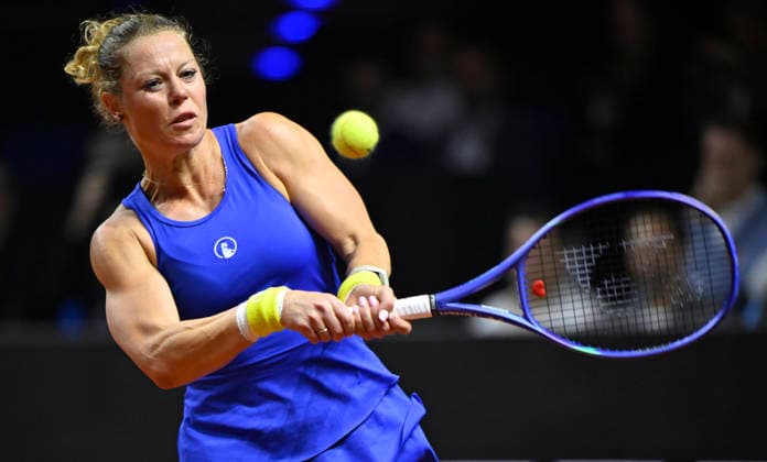 Laura Siegemund GER Action Tennis Ladies Porsche Cup Porsche Tennis Grand Prix GP Stuttgart 2026 Porsche Arena 11 19 04 2026 DFL REGULATIONS PROHIBIT ANY USE OF PHOTOGRAPHS AS IMAGE SEQUENCES AND OR QUASI VIDEO Tennis Ladies Porsche Cup Porsche Tennis Grand Prix GP Stuttgart 2026