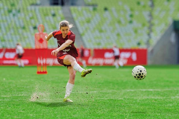 13.04.2026 GDANSK, STADION POLSAT ARENA , PILKA NOZNA KOBIET ( WOMEN S FOOTBALL) KONFERENCJA I OFICJALNY TRENING REPREZENTACJI POLSKI KOBIET W PILCE NOZNEJ NZ. NADIA KREZYMAN FOTO RADOSLAW JOZWIAK CYFRASPORT NEWSPIX.PL --- Newspix.pl  RA2_3907