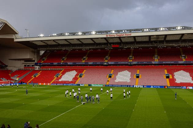 Football - UEFA Champions League - Quarter-Final - 2nd Leg - Liverpool FC v Paris Saint-Germain FC - MD-1 LIVERPOOL, ENGLAND - Monday, April 13, 2026: Paris Saint-Germain players during a training session at Anfield ahead of the UEFA Champions League Quarter-Final 2nd Leg game between Liverpool FC and Paris Saint-Germain FC. (Photo by David Rawcliffe Propaganda) LIVERPOOL Anfield MERSEYSIDE ENGLAND  Copyright: xDavidxRawcliffex P2026-04-13-Liverpool_PSG_MD-1-176