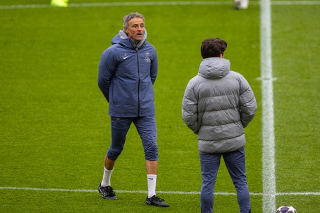 Football - UEFA Champions League - Quarter-Final - 2nd Leg - Liverpool FC v Paris Saint-Germain FC - MD-1 LIVERPOOL, ENGLAND - Monday, April 13, 2026: Paris Saint-Germain s head coach Luis Enrique during a training session at Anfield ahead of the UEFA Champions League Quarter-Final 2nd Leg game between Liverpool FC and Paris Saint-Germain FC. (Photo by David Rawcliffe Propaganda) LIVERPOOL Anfield MERSEYSIDE ENGLAND  Copyright: xDavidxRawcliffex P2026-04-13-Liverpool_PSG_MD-1-178