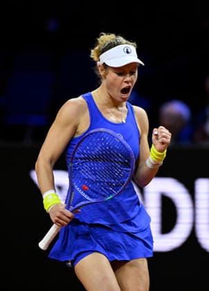 Laura Siegemund GER Jubel Freude Emotion Tennis Damen Porsche Cup Porsche Tennis Grand Prix GP Stuttgart 2026 Porsche Arena 11 19 04 2026 DFL REGULATIONS PROHIBIT ANY USE OF PHOTOGRAPHS AS IMAGE SEQUENCES AND OR QUASI VIDEO Tennis Damen Porsche Cup Porsche Tennis Grand Prix GP Stuttgart 2026