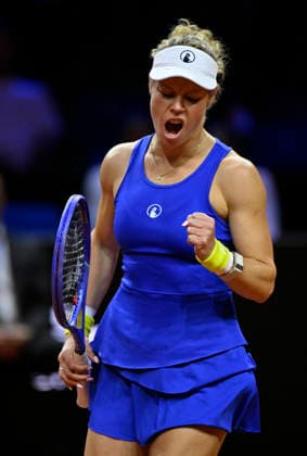 Laura Siegemund GER Jubel Freude Emotion Tennis Damen Porsche Cup Porsche Tennis Grand Prix GP Stuttgart 2026 Porsche Arena 11 19 04 2026 DFL REGULATIONS PROHIBIT ANY USE OF PHOTOGRAPHS AS IMAGE SEQUENCES AND OR QUASI VIDEO Tennis Damen Porsche Cup Porsche Tennis Grand Prix GP Stuttgart 2026