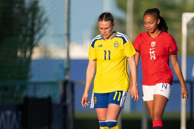 260413 Maja Bodin of Sweden looks dejected during the international friendly football match between Norway and Sweden on April 13, 2026 in Murcia Photo Pascu Mendez BILDBYRAN code XZ XZ0231 fotboll football soccer fotball u23 under 23 norway sverige sweden dam bbeng träningsmatch friendly depp  Copyright: PascuxMendez BB260413ZD004