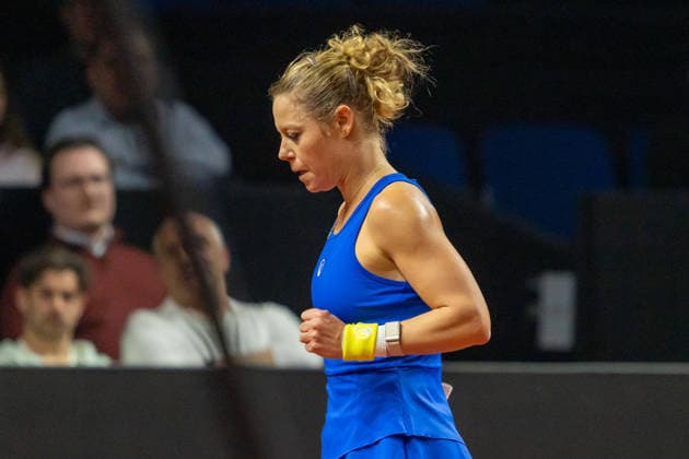 Laura Siegemund GER in the picture, Joy, GER, Laura Siegemund vs Wiktorija Tomowa, Tennis, ATP Tournament, WTA 500, Porsche Tennis Grand Prix, 13 04 2026, GER, Laura Siegemund vs Wiktorija Tomowa, Tennis, ATP Tournament, WTA 500, Porsche Tennis Grand Prix, 13 04 2026, Stuttgart Copyright: xEibner-Pressefoto EdwardxCheungx EP_ECG