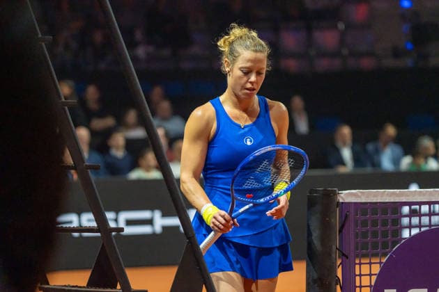 Laura Siegemund GER in picture, disappointed, GER, Laura Siegemund vs Wiktorija Tomowa, Tennis, ATP Tournament, WTA 500, Porsche Tennis Grand Prix, 13 04 2026, GER, Laura Siegemund vs Wiktorija Tomowa, Tennis, ATP Tournament, WTA 500, Porsche Tennis Grand Prix, 13 04 2026, Stuttgart Copyright: xEibner-Pressefoto EdwardxCheungx EP_ECG