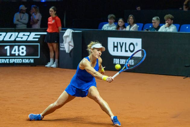 Laura Siegemund GER in the picture on the ball, GER, Laura Siegemund vs Wiktorija Tomowa, Tennis, ATP Tournament, WTA 500, Porsche Tennis Grand Prix, 13 04 2026, GER, Laura Siegemund vs Wiktorija Tomowa, Tennis, ATP Tournament, WTA 500, Porsche Tennis Grand Prix, 13 04 2026, Stuttgart Copyright: xEibner-Pressefoto EdwardxCheungx EP_ECG