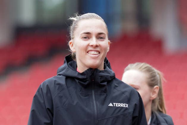 13 04 2026, xgrfx, Football DFB Media Dates, German Womens National Team Press Conference and Final Training v l Laura Freigang German Womens National Team DFL DFB REGULATIONS PROHIBIT ANY USE OF PHOTOGRAPHS as IMAGE SEQUENCES and or QUASI VIDEO Nuremberg