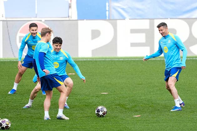 April 13, 2026, Madrid, Madrid, Spain: Robert Lewandowski during the training day of FC Barcelona, Barca ahead the UEFA Champions League 2025 26 Quarter-Final Second Leg match against Atletico de Madrid at Riyadh Air Metropolitano on April 13, 2026, in Madrid, Spain. Madrid Spain - ZUMAa181 20260413_zaa_a181_312 Copyright: xOscarxJ.xBarrosox