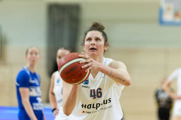 Romy Bär Lions, 46 , Syntainics MBC vs BC Marburg, Women, Basketball, 1 Bundesliga, DBBL, Playoff Semifinal 2 5, Season 2025 26, 13 04 2026 Halle SWH Arena Sachsen Anhalt Germany