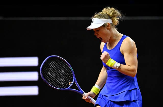 Laura Siegemund GER Jubel Freude Emotion Tennis Damen Porsche Cup Porsche Tennis Grand Prix GP Stuttgart 2026 Porsche Arena 11 19 04 2026 DFL REGULATIONS PROHIBIT ANY USE OF PHOTOGRAPHS AS IMAGE SEQUENCES AND OR QUASI VIDEO Tennis Damen Porsche Cup Porsche Tennis Grand Prix GP Stuttgart 2026
