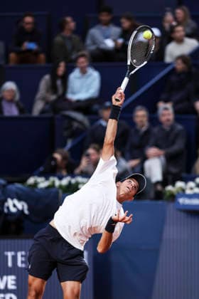 April 13, 2026, Barcelona, Barcelona, Spain: Rafael Jodar of Spain in action against Jaume Munar of Spain during the First round tennis match of the Barcelona Open Banc Sabadell - Conde Godo 2026 Day 3 at Real Club de Tenis Barcelona on April 13, 2026 in Barcelona, Spain. Barcelona Open Banc Sabadell - Conde Godo 2026 Day 3  - ZUMAa181 20260413_zaa_a181_353 Copyright: xJavierxBorregox