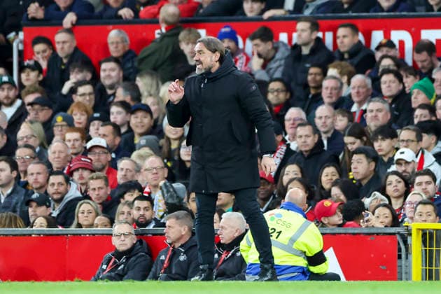 Manchester United, ManU v Leeds United, Premier League Leeds United Manager Daniel Farke GER reacts and gestures during the Manchester United v Leeds United Premier League match at Old Trafford, Manchester, England on 13 April 2026 Credit: Phil Duncan Every Second Media Editorial use only. All images are copyright Every Second Media Limited. No images may be reproduced without prior permission. All rights reserved. Premier League and Football League images are subject to licensing agreements with Football DataCo Limited. see https: www.football-dataco.com Copyright: xIMAGO EveryxSecondxMediax ESM-1904-0010 PhilxDuncanx xEveryxSecondxMediax
