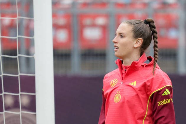 13 04 2026, xgrfx, Football DFB Media Dates, German Womens National Team Press Conference and Final Training v l Ena Mahmutovic German Womens National Team DFL DFB REGULATIONS PROHIBIT ANY USE OF PHOTOGRAPHS as IMAGE SEQUENCES and or QUASI VIDEO Nuremberg