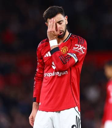 Bruno Fernandes of Manchester United, ManU looks dejected Manchester United v Leeds United, Premier League, Football, Old Trafford, Manchester, UK - 13 Apr 2026Manchester Old Trafford United Kingdom EDITORIAL USE ONLY No use with unauthorised audio, video, data, fixture lists, club league logos or live services. Online in-match use limited to 120 images, no video emulation. No use in betting, games or single club league player publications. Copyright: xMattxWest Shutterstockx 16827177aa