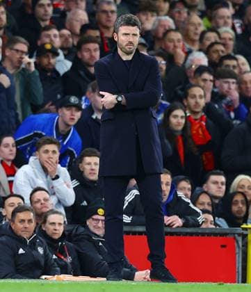 Manchester United, ManU caretaker manager Michael Carrick Manchester United v Leeds United, Premier League, Football, Old Trafford, Manchester, UK - 13 Apr 2026Manchester Old Trafford United Kingdom EDITORIAL USE ONLY No use with unauthorised audio, video, data, fixture lists, club league logos or live services. Online in-match use limited to 120 images, no video emulation. No use in betting, games or single club league player publications. Copyright: xMattxWest Shutterstockx 16827177bf