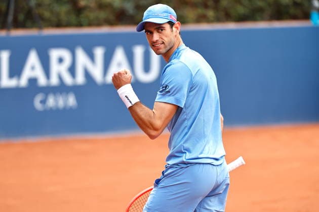 Nuno Borges (POR), APRIL13, 2026 - Tennis : Nuno Borges celebrate after a point during singles 1st round match against Adrian Mannarino on the Barcelona Open Banc Sabadell tennis tournament at the Real Club de Tenis de Barcelona in Barcelona, Spain. Noxthirdxpartyxsales  aflo_326874298