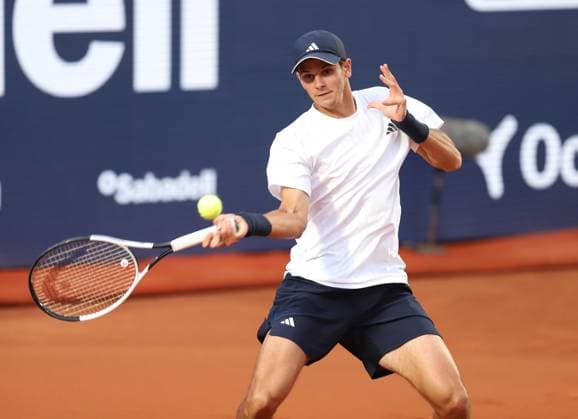 April 13, 2026, Sabadell, Barcelona, Spain: Barcelona Spain 13.04.2026 Rafa Jodar (Spain) control the ball in the match between Rafa Jodar (Spain) and Jaume Munar (Spain) during the Day 3 of the Barcelona Open Banc Sabadell Godo on 13 April 2026 in Barcelona. Tennis 2026: Barcelona Open  - ZUMAu50_ 20260413_zsp_u50_025 Copyright: xXavixUrgelesx