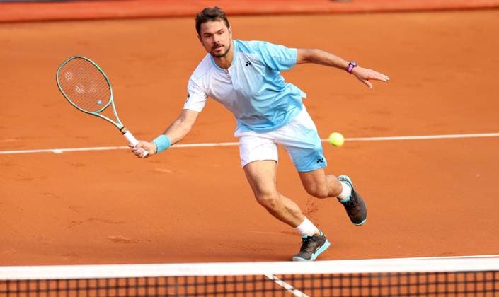 April 13, 2026, Sabadell, Barcelona, Spain: Barcelona Spain 13.04.2026 Stanislas Wawrinka (Switzerland) control the ball in the match between Cameron Norrie (England) and Stanislas Wawrinka (Switzerland) during the Day 3 of the Barcelona Open Banc Sabadell Godo on 13 April 2026 in Barcelona. Tennis 2026: Barcelona Open  - ZUMAu50_ 20260413_zsp_u50_048 Copyright: xXavixUrgelesx