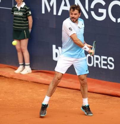 April 13, 2026, Sabadell, Barcelona, Spain: Barcelona Spain 13.04.2026 Stanislas Wawrinka (Switzerland) control the ball in the match between Cameron Norrie (England) and Stanislas Wawrinka (Switzerland) during the Day 3 of the Barcelona Open Banc Sabadell Godo on 13 April 2026 in Barcelona. Sabadell Spain - ZUMAu50_ 20260413_zsp_u50_030 Copyright: xXavixUrgelesx