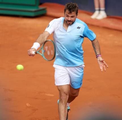 April 13, 2026, Sabadell, Barcelona, Spain: Barcelona Spain 13.04.2026 Stanislas Wawrinka (Switzerland) control the ball in the match between Cameron Norrie (England) and Stanislas Wawrinka (Switzerland) during the Day 3 of the Barcelona Open Banc Sabadell Godo on 13 April 2026 in Barcelona. Sabadell Spain - ZUMAu50_ 20260413_zsp_u50_037 Copyright: xXavixUrgelesx