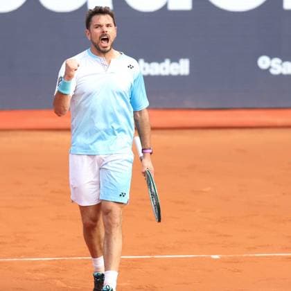 April 13, 2026, Sabadell, Barcelona, Spain: Barcelona Spain 13.04.2026 Stanislas Wawrinka (Switzerland) win a point in the match between Cameron Norrie (England) and Stanislas Wawrinka (Switzerland) during the Day 3 of the Barcelona Open Banc Sabadell Godo on 13 April 2026 in Barcelona. Sabadell Spain - ZUMAu50_ 20260413_zsp_u50_045 Copyright: xXavixUrgelesx