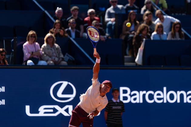 Barcelona Open Banc Sabadell - 73 Conde de Godo Trophy - R32 in Barcelona, Spain, 14, April, 2026. R32 of Barcelona Open Banc Sabadell match between Alex de Minaur (AUS) and Sebastian Ofner (AUT) in Reial Club de Tennis Barcelona, Barcelona, Spain, on April 14, 2026. Barcelona Reial Club de Tennis Barcelona Barcelona Spain