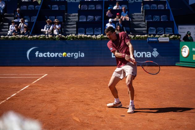 Barcelona Open Banc Sabadell - 73 Conde de Godo Trophy - R32 in Barcelona, Spain, 14, April, 2026. R32 of Barcelona Open Banc Sabadell match between Alex de Minaur (AUS) and Sebastian Ofner (AUT) in Reial Club de Tennis Barcelona, Barcelona, Spain, on April 14, 2026. Barcelona Reial Club de Tennis Barcelona Barcelona Spain