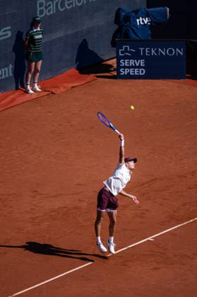 Barcelona Open Banc Sabadell - 73 Conde de Godo Trophy - R32 in Barcelona, Spain, 14, April, 2026. R32 of Barcelona Open Banc Sabadell match between Alex de Minaur (AUS) and Sebastian Ofner (AUT) in Reial Club de Tennis Barcelona, Barcelona, Spain, on April 14, 2026. Barcelona Reial Club de Tennis Barcelona Barcelona Spain