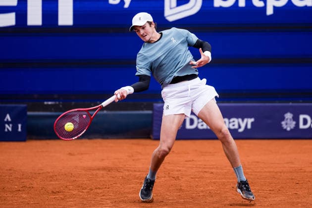MUNICH, GERMANY - APRIL 14: Joao Fonseca (BRA) during the BMW Open by Bitpanda Singles match between Alejandro Tabilo (CHI) vs Joao Fonseca (BRA) at MTTC Iphitos on April 14, 2026 in Munich, Germany. Bavaria Germany Copyright: xSteffiexWunderlx