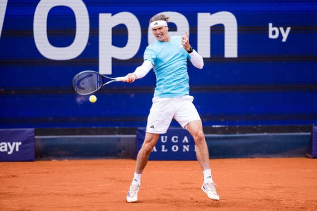 MUNICH, GERMANY - APRIL 14: Alexander Zverev (GER) during the BMW Open by Bitpanda Singles match between Alexander Zverev (GER) vs Miomir Kecmanovic (SRB) at MTTC Iphitos on April 14, 2026 in Munich, Germany. Bavaria Germany Copyright: xSteffiexWunderlx