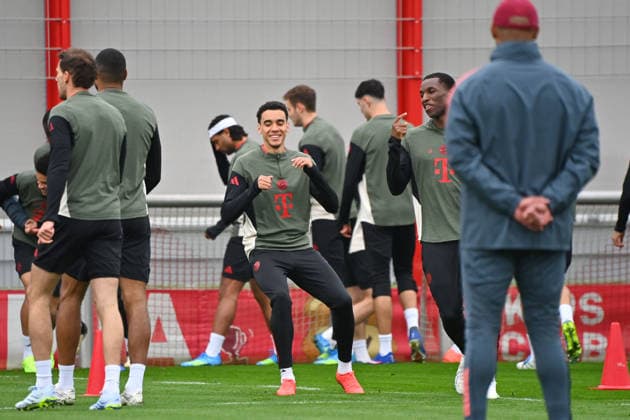 Jamal MUSIALA Bayern Muenchen final training on 14 04 2026 Football Champions League,Season 2025 26, Quarterfinals FC Bayern Muenchen Real Madrid on 15 04 2026 A L L I A N Z A R E N A Â