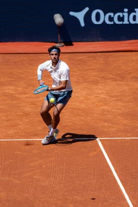 Barcelona Open Banc Sabadell - 73 Conde de Godo Trophy - R32 in Barcelona, Spain, 14, April, 2026. R32 of Barcelona Open Banc Sabadell match between Martin Landaluce (ESP) and Lorenzo Musetti (ITA) in Reial Club de Tennis Barcelona, Barcelona, Spain, on April 14, 2026. Barcelona Reial Club de Tennis Barcelona Barcelona Spain