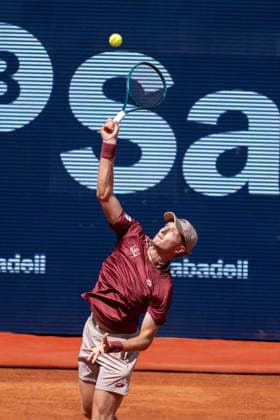 Barcelona Open Banc Sabadell - 73 Conde de Godo Trophy - R32 in Barcelona, Spain, 14, April, 2026. R32 of Barcelona Open Banc Sabadell match between Martin Landaluce (ESP) and Lorenzo Musetti (ITA) in Reial Club de Tennis Barcelona, Barcelona, Spain, on April 14, 2026. Barcelona Reial Club de Tennis Barcelona Barcelona Spain
