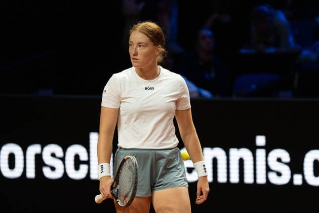 Ella Seidel GER , GER, Elise Mertens vs Ella Seidel, Tennis, ATP Tournament, WTA 500, Porsche Tennis Grand Prix, 14 04 2026, GER, Elise Mertens vs Ella Seidel, Tennis, ATP Tournament, WTA 500, Porsche Tennis Grand Prix, 14 04 2026, Stuttgart Copyright: xEibner-Pressefoto EdwardxCheungx EP_ECG