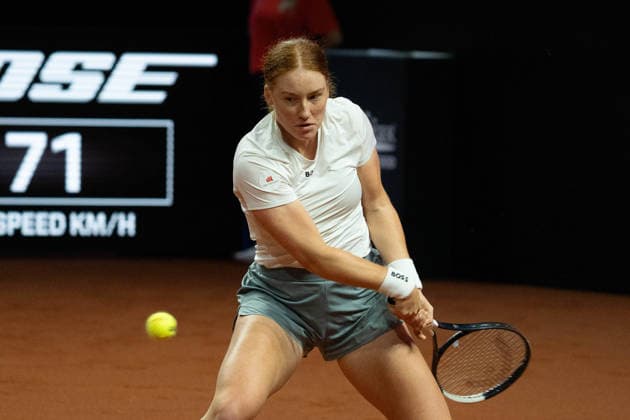 Ella Seidel GER , GER, Elise Mertens vs Ella Seidel, Tennis, ATP Tournament, WTA 500, Porsche Tennis Grand Prix, 14 04 2026, GER, Elise Mertens vs Ella Seidel, Tennis, ATP Tournament, WTA 500, Porsche Tennis Grand Prix, 14 04 2026, Stuttgart Copyright: xEibner-Pressefoto EdwardxCheungx EP_ECG