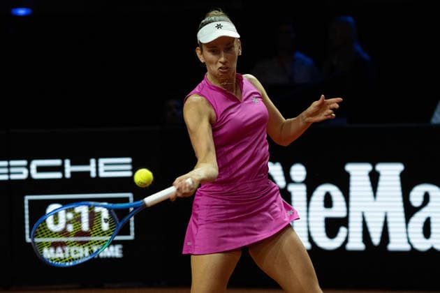Elise Mertens BEL , GER, Elise Mertens vs Ella Seidel, Tennis, ATP Tournament, WTA 500, Porsche Tennis Grand Prix, 14 04 2026, GER, Elise Mertens vs Ella Seidel, Tennis, ATP Tournament, WTA 500, Porsche Tennis Grand Prix, 14 04 2026, Stuttgart Copyright: xEibner-Pressefoto EdwardxCheungx EP_ECG