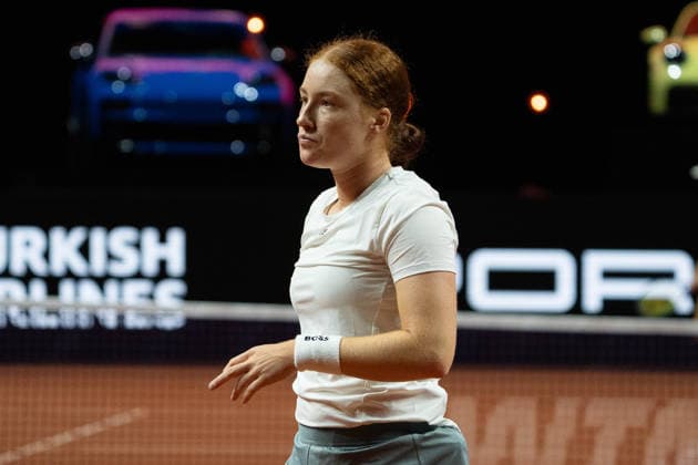 Ella Seidel GER , GER, Elise Mertens vs Ella Seidel, Tennis, ATP Tournament, WTA 500, Porsche Tennis Grand Prix, 14 04 2026, GER, Elise Mertens vs Ella Seidel, Tennis, ATP Tournament, WTA 500, Porsche Tennis Grand Prix, 14 04 2026, Stuttgart Copyright: xEibner-Pressefoto EdwardxCheungx EP_ECG