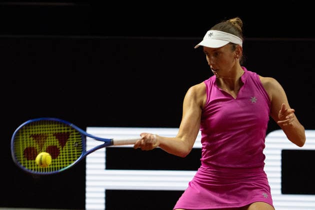 Elise Mertens BEL , GER, Elise Mertens vs Ella Seidel, Tennis, ATP Tournament, WTA 500, Porsche Tennis Grand Prix, 14 04 2026, GER, Elise Mertens vs Ella Seidel, Tennis, ATP Tournament, WTA 500, Porsche Tennis Grand Prix, 14 04 2026, Stuttgart Copyright: xEibner-Pressefoto EdwardxCheungx EP_ECG