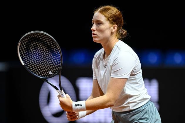 Ella Seidel Germany Looks on against Elise Mertens Belgium during day two of the Porsche Tennis Grand Prix 2026 at Porsche Arena on April 14, 2026 in Stuttgart, Germany Photo by Harry Langer DeFodi Images