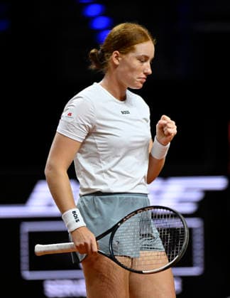 Ella Seidel GER Jubel Freude Emotion Tennis Damen Porsche Cup Porsche Tennis Grand Prix GP Stuttgart 2026 Porsche Arena 11 19 04 2026 DFL REGULATIONS PROHIBIT ANY USE OF PHOTOGRAPHS AS IMAGE SEQUENCES AND OR QUASI VIDEO Tennis Damen Porsche Cup Porsche Tennis Grand Prix GP Stuttgart 2026