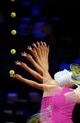 Feature Elise Mertens BEL Action Multi-exposure Multishot Serve Tennis Ladies Porsche Cup Porsche Tennis Grand Prix GP Stuttgart 2026 Porsche Arena 11 19 04 2026 DFL REGULATIONS PROHIBIT ANY USE OF PHOTOGRAPHS AS IMAGE SEQUENCES AND OR QUASI VIDEO Tennis Ladies Porsche Cup Porsche Tennis Grand Prix GP Stuttgart 2026