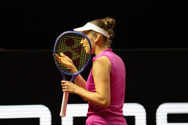 Elise Mertens BEL , GER, Elise Mertens vs Ella Seidel, Tennis, ATP Tournament, WTA 500, Porsche Tennis Grand Prix, 14 04 2026, GER, Elise Mertens vs Ella Seidel, Tennis, ATP Tournament, WTA 500, Porsche Tennis Grand Prix, 14 04 2026, Stuttgart Copyright: xEibner-Pressefoto EdwardxCheungx EP_ECG