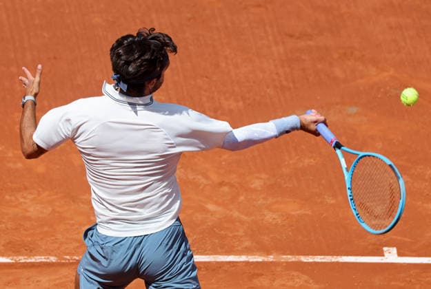 Landaluce v Musetti - Real Club de Tenis Barcelona 1899 Lorenzo Musetti competes against Martin Landaluce during the round of 32 match on Day Two of the Barcelona Open Banc Sabadell 73rd Conde de Godo Trophy at Real Club de Tenis Barcelona 1899 in Barcelona, Spain, on April 14, 2026. Barcelona Barcelona Spain  Copyright: xUrbanandsportx originalFilename:urbanandsport-landaluc260414_npJTq.jpg