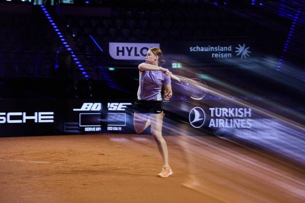 April 14, 2026, Stuttgart, Baden-Wuerttemberg, Germany: Ella Seidel of Germany returns with forehand during her practice session during day two of the 49. Porsche Tennis Grand Prix, Stuttgart - WTA500, 14.4.2026 in Stuttgart, Germany Tennis 2025: PORSCHE TENNIS GRAND PRIX Stuttgart: Round Of 32  - ZUMAs343 20260414_zsp_s343_003 Copyright: xMathiasxSchulzx