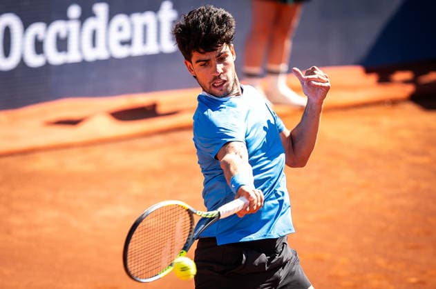 April 14, 2026, Barcelona, Spain, Spain: Carlos ALCARAZ of Spain during the second day of Barcelona Open Banc Sabadell 2026, 73th Trofeo Conde de Godo, ATP, Tennis Herren 500 tennis tournament at Real Club de Tenis Barcelona on April 14, 2026 in Barcelona, Spain. Barcelona Spain - ZUMAm308 20260414_zsp_m308_012 Copyright: xMatthieuxMirvillex