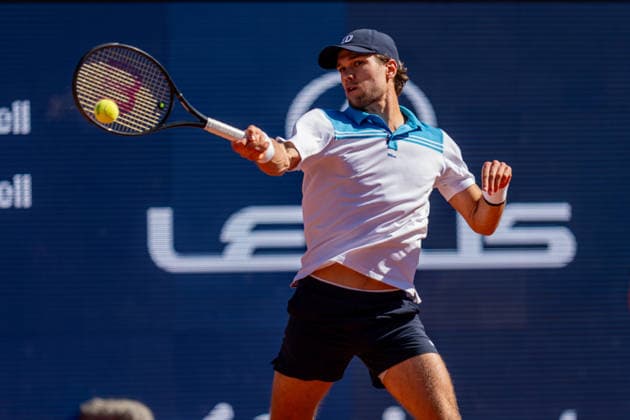 Barcelona Open Banc Sabadell - 73 Conde de Godo Trophy - R32 in Barcelona, Spain, 14, April, 2026. R32 of Barcelona Open Banc Sabadell match between Carlos Alcaraz (ESP) and Otto Virtanen (FIN) in Reial Club de Tennis Barcelona, Barcelona, Spain, on April 14, 2026. Barcelona Reial Club de Tennis Barcelona Barcelona Spain