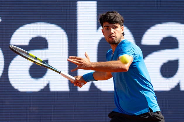 Barcelona Open Banc Sabadell - 73 Conde de Godo Trophy - R32 in Barcelona, Spain, 14, April, 2026. R32 of Barcelona Open Banc Sabadell match between Carlos Alcaraz (ESP) and Otto Virtanen (FIN) in Reial Club de Tennis Barcelona, Barcelona, Spain, on April 14, 2026. Barcelona Reial Club de Tennis Barcelona Barcelona Spain