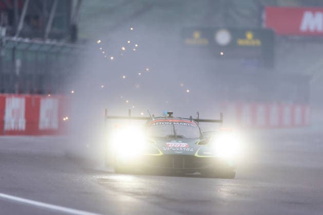 Fia Wec Prologue Imola 2026 Alex Riberas from Spain, Marco Sorensen from Denmark, and Roman De Angelis from Canada drive the 009 Aston Martin Valkyrie for the Aston Martin THOR Team during the FIA World Endurance Championship Prologue at Autodromo Enzo e Dino Ferrari in Imola, Italy, on April 14, 2026. Imola Italy  Copyright: xDanielexPaglinox originalFilename:paglino-fiaworld260414_np6Ng.jpg