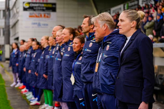 Women s international football match Norway Slovenia Lillestrom 20260414 Norway national team coach Gemma Grainger before the Women s World Cup qualifying match between Norway and Slovenia at Arasen Stadium Photo Lise Aserud NTB Lillestrom Norway EDITORIAL USE ONLY RESTRICTED USE FOR BETTING COMPANIES  Copyright: xLisexAserudx xNTBx